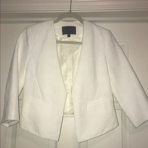 Banana Republic White Cropped Blazer